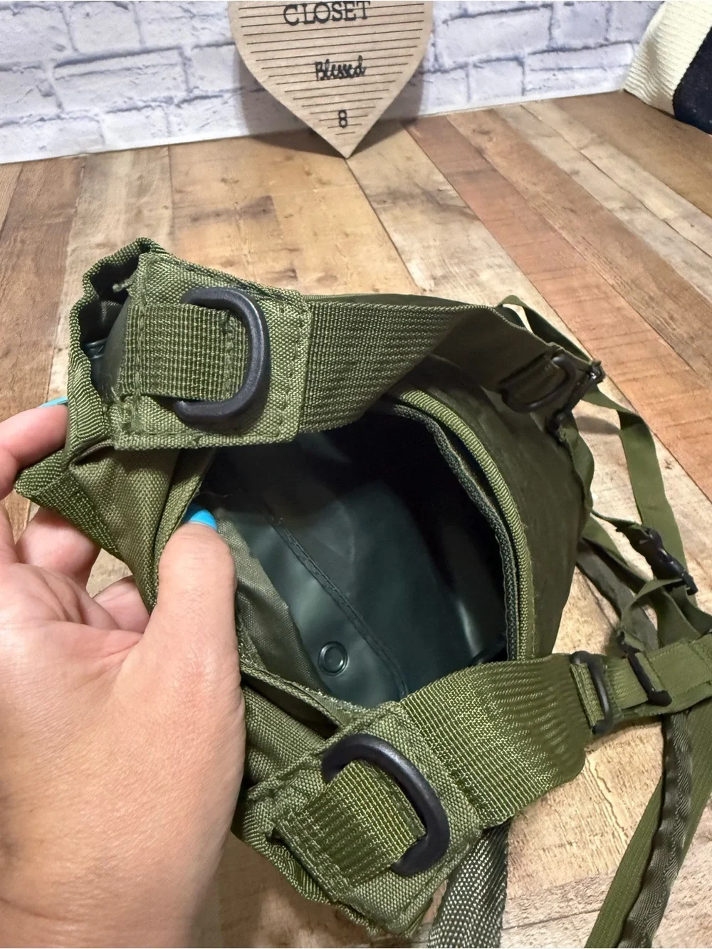 KMS Camo Hydration Carrier Water Bag Backpack Green Hiking Survival Gear